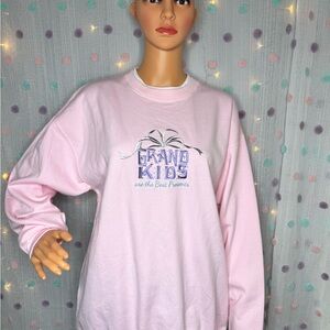 Women's Light Pink Utility Jacket-Style Sweatshirt